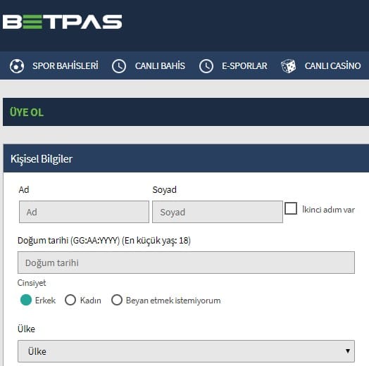 betpas kayıt