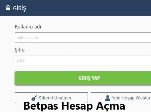 Betpas hesap açma