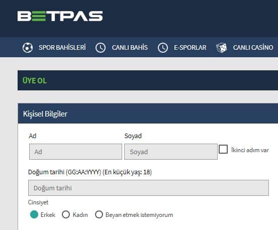 betpas üye